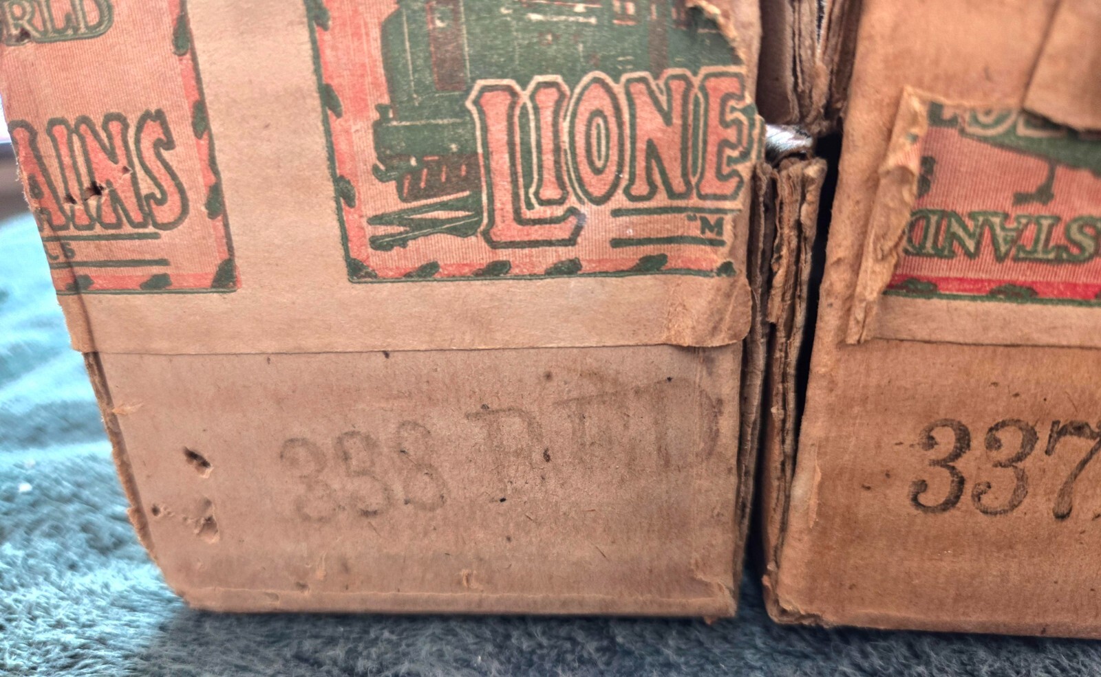 LIONEL PREWAR STANDARD GAUGE SOLID OB’S MARKED : 8E RED; 337 RED; 338 RED*