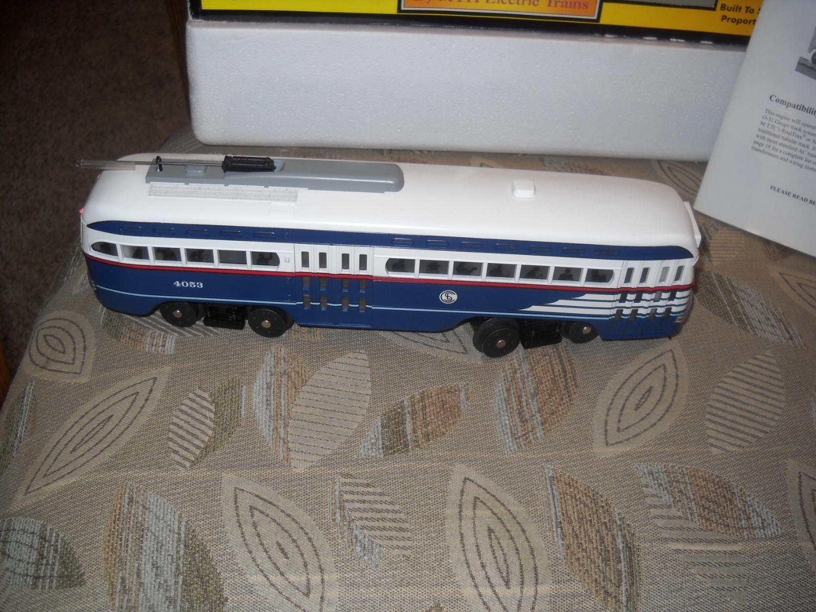 😎RAIL KING by M.T.H 30-2521-1 CHICAGO PCC ELETRIC STREETCAR PS 2.0 #4053😎NICE