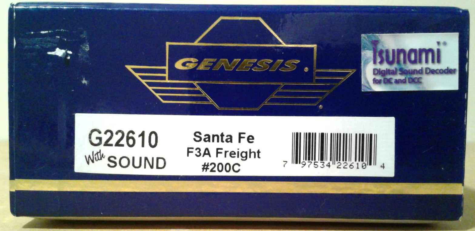 HO SCALE ATHEARN GENESIS EMD F3A SANTA FE ATSF #200C G22610 DCC & SOUND