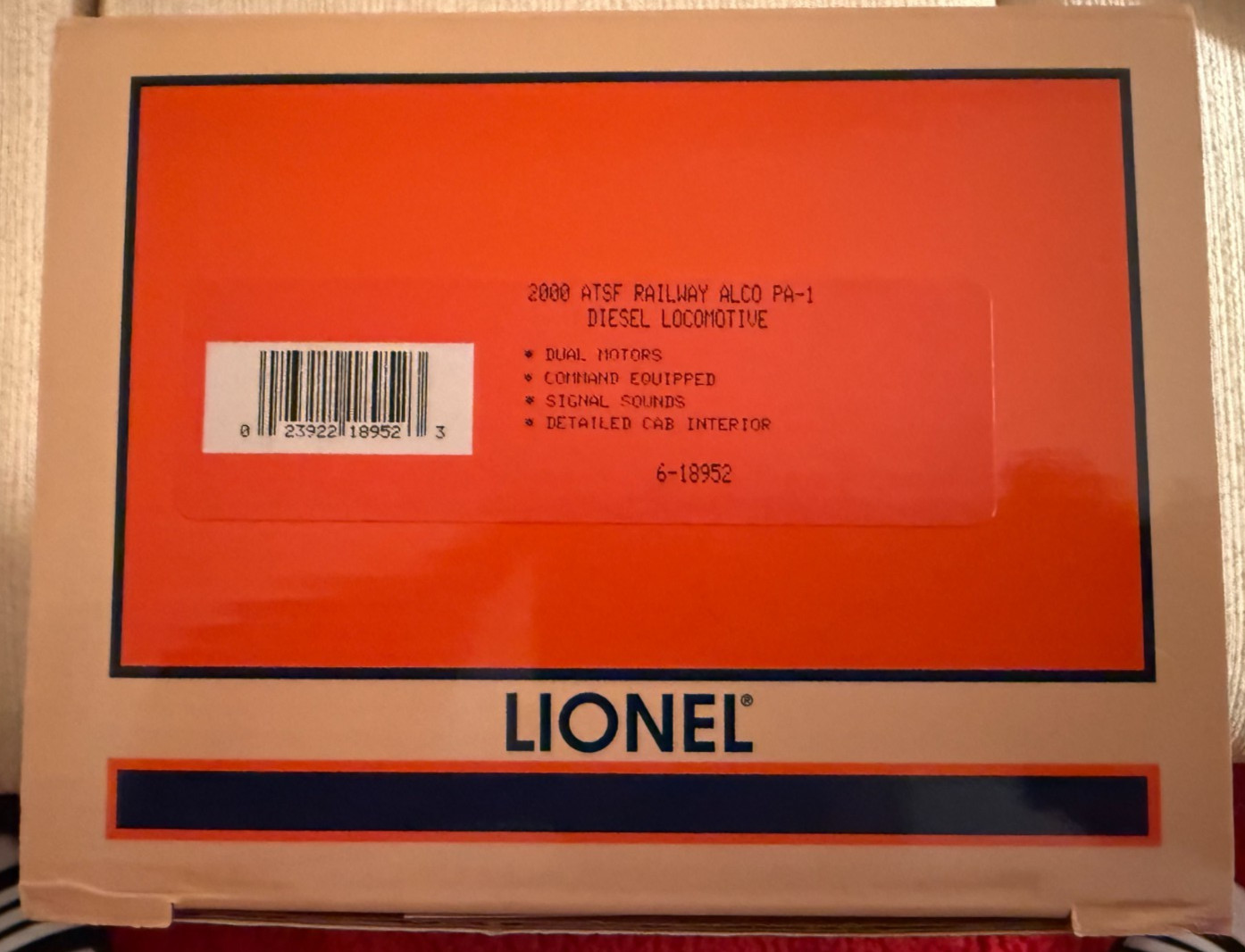 Lionel 2000 Railway Alco PA-1 ATSF Diesel Locomotive 6-18952 NI