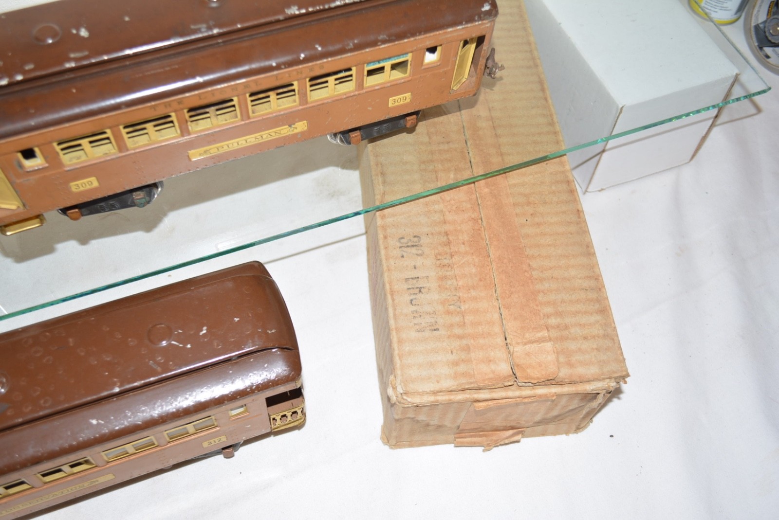 Lionel Prewar Standard Gauge, 309, 310, 312 Baby State Set Cars, Boxes, BCH