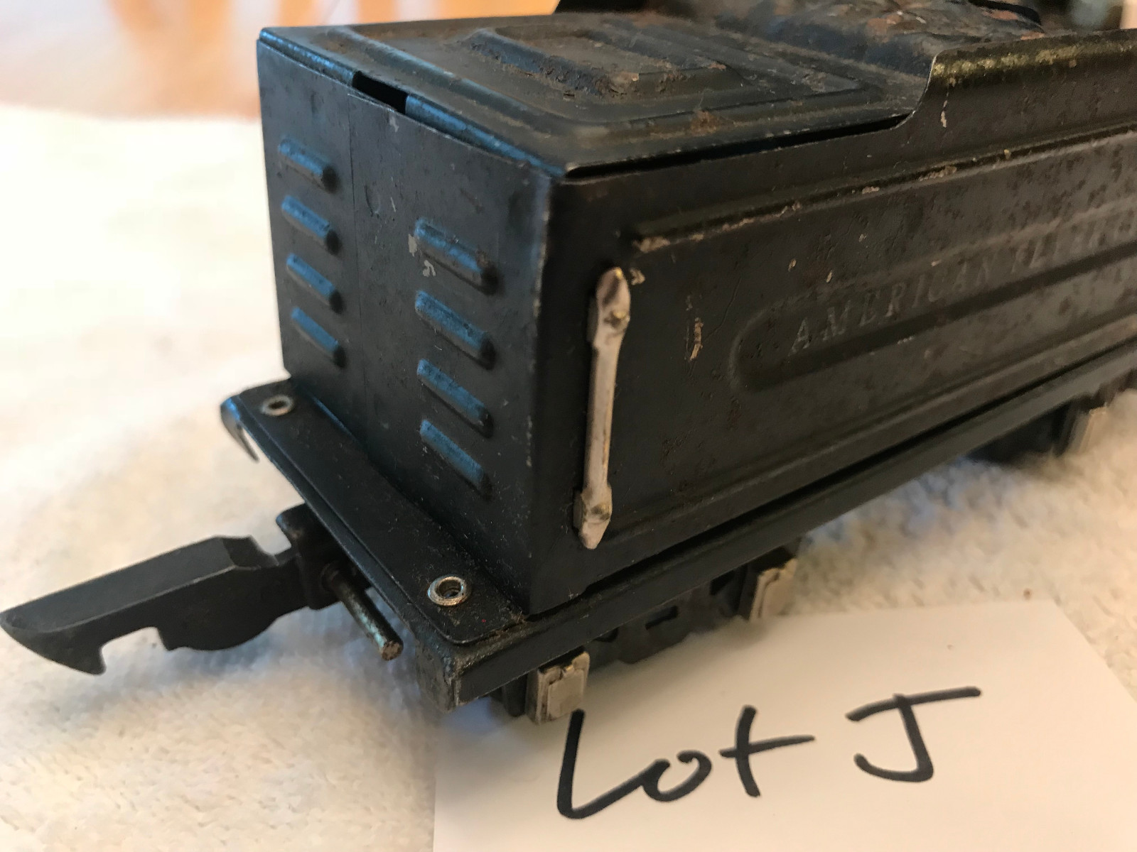 American Flyer Lines O Train 8 Wheel Black Coal Tender w/SILVER accents Lot J