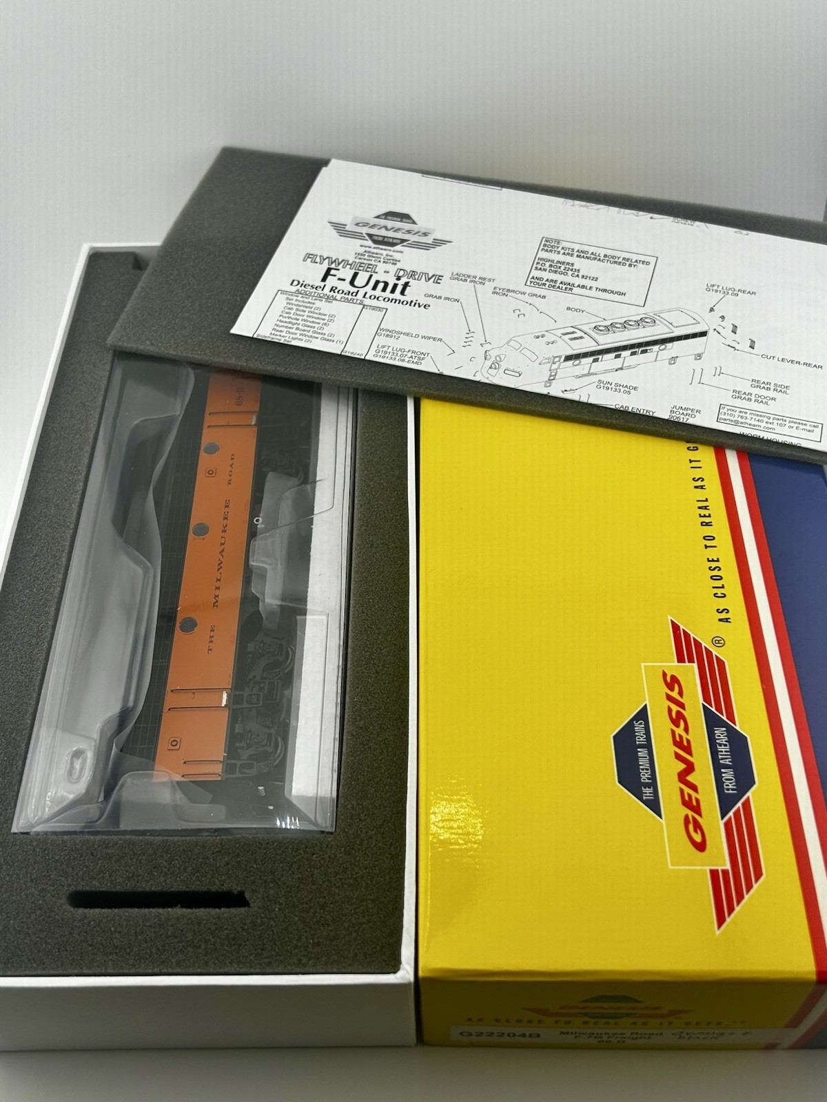 Athearn Genesis HO Milwaukee Road G22204 F-7A/F-7B Set Freight Locomotive