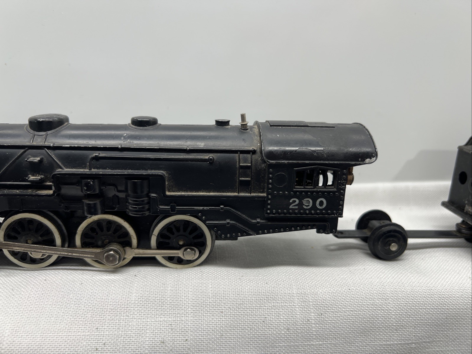 Vintage American Flyer No 290 Cast Metal Steam Engine Locomotive & Tender -1