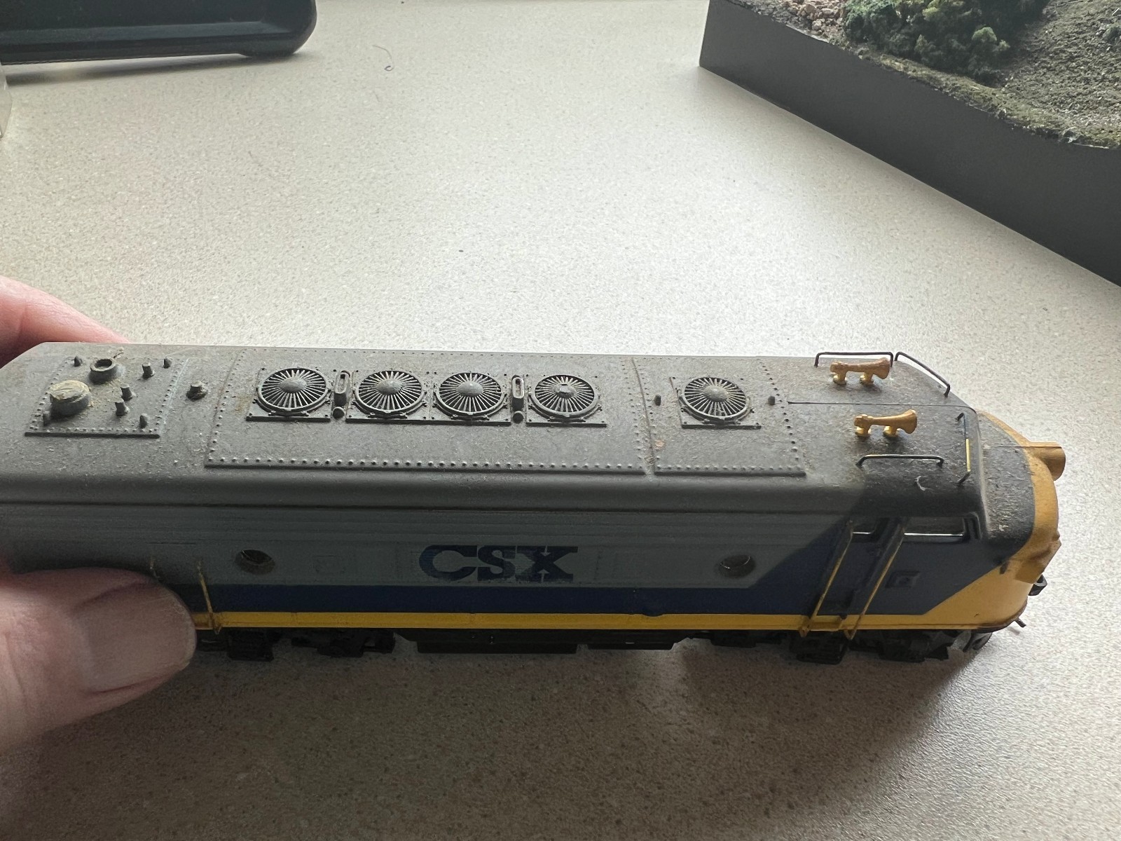 Athearn HO Scale F7A Diesel Engine CSX #116,F-7B #119,Custom ,Detailed, Dummies