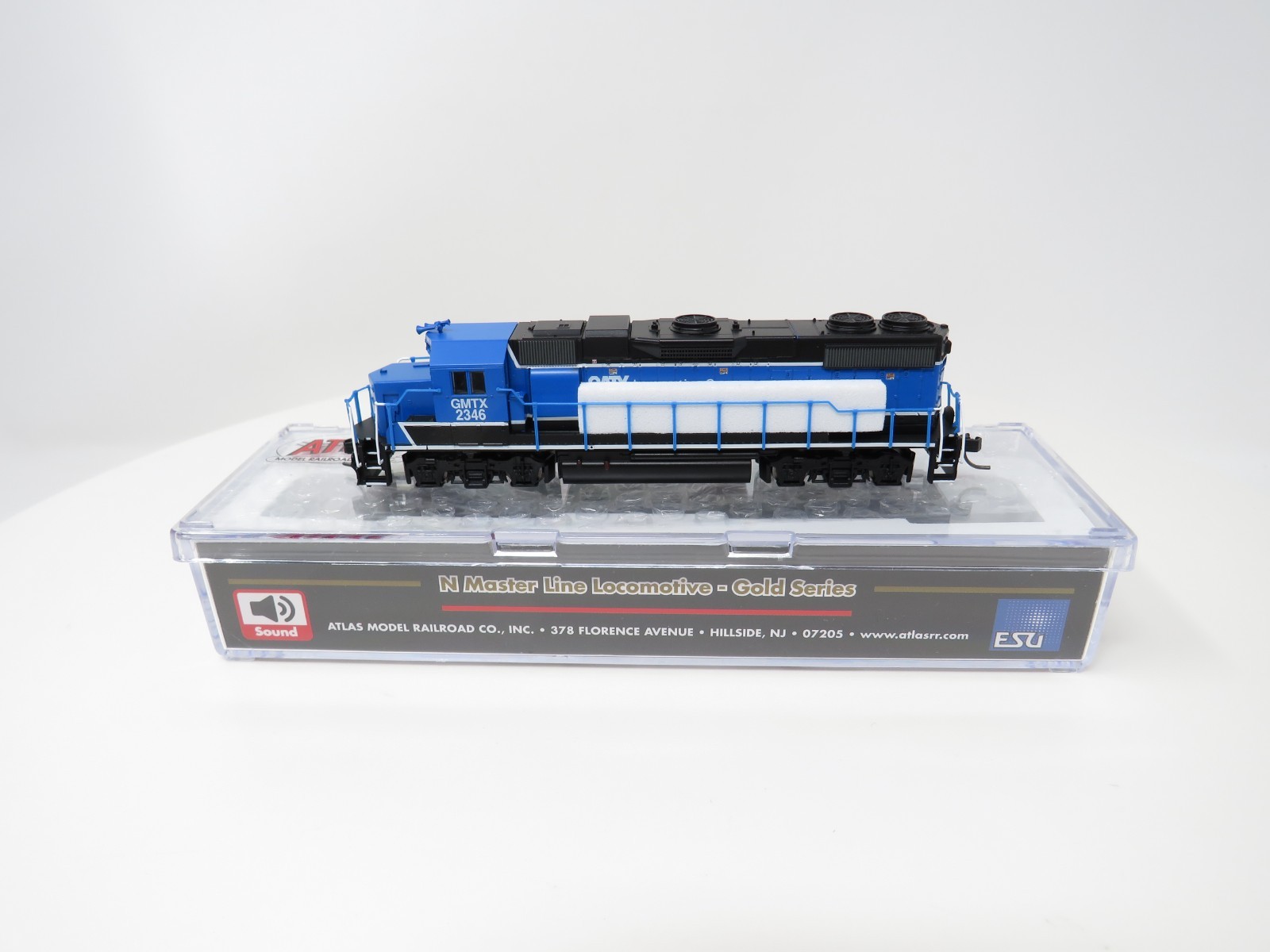 Atlas N 40004844 DCC ESU LokSound GATX Leasing GMTX EMD GP38-2 Phase II Diesel