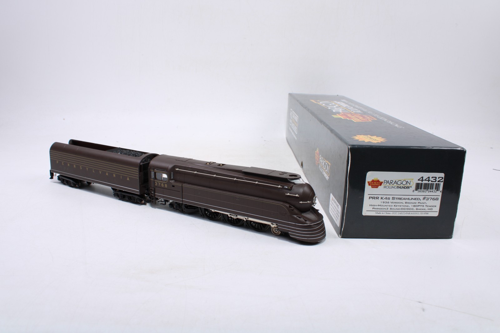 Broadway Limited HO 4432 PRR 4-6-2 K4 Steam Locomotive #3768 Paragon3 & GoPack
