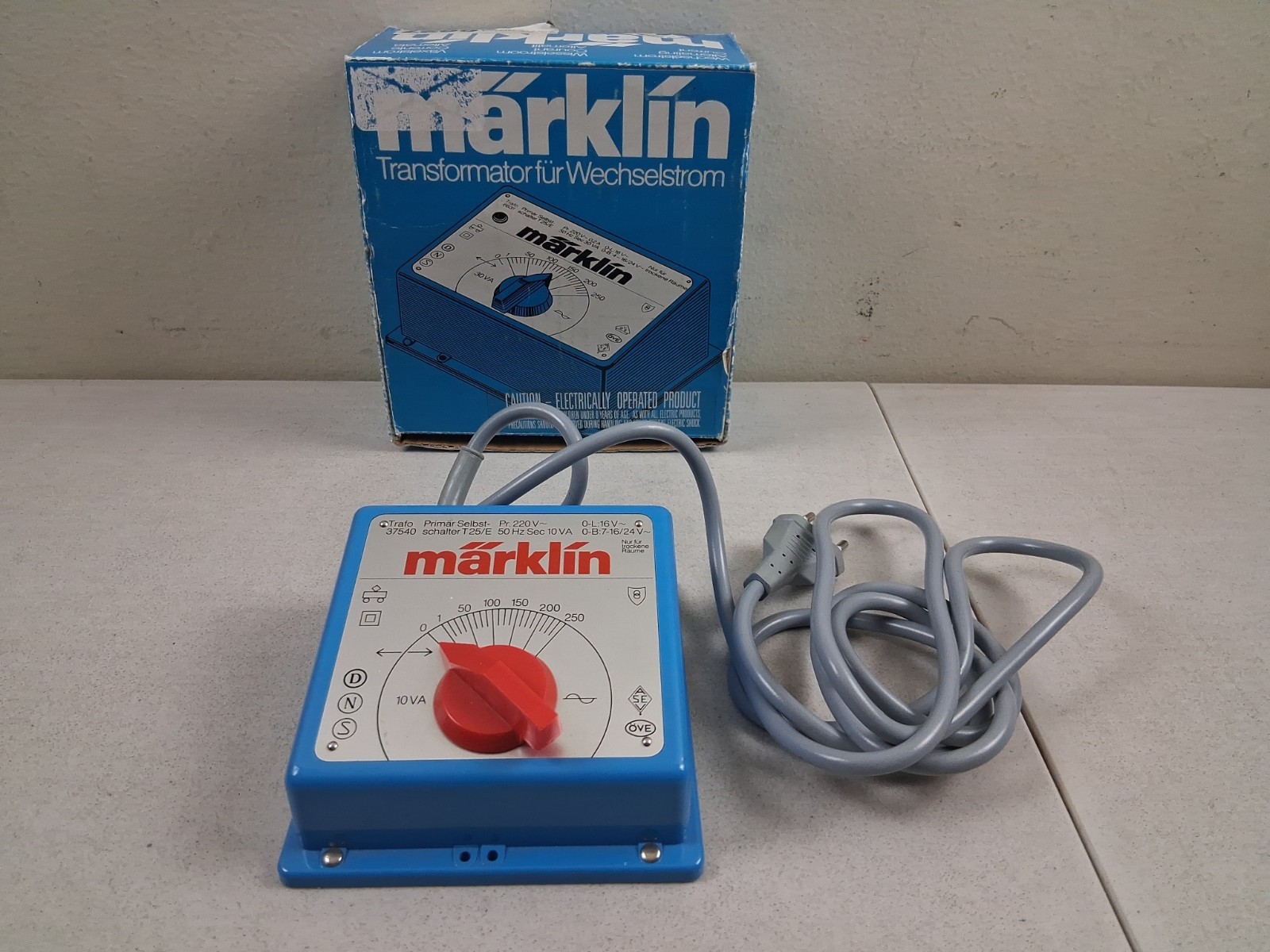 Vintage Marklin 37540 220V 10VA Train Transformer H0 Made in West Germany