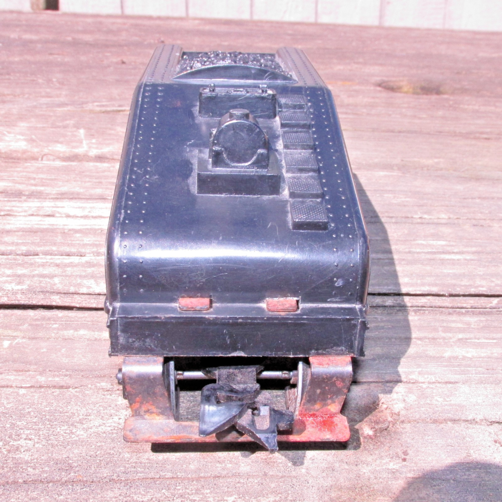 Marx O Train Black ALLSTATE Orange Letter Slope Wedge Tender 8 Wheel USA PreOwn