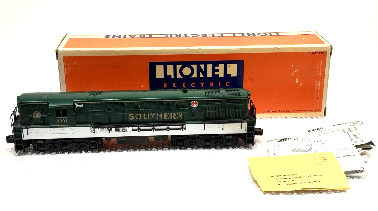 Lionel Train Deisel Engine 6-18301 Southern Fairbanks Morse