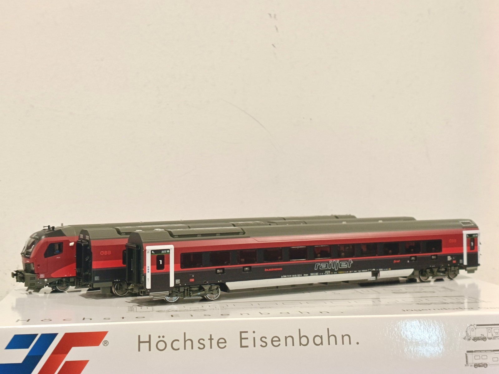 Jaegerndorfer Art. 72302 Obb Set Coaches Railjet Dani W Cab Control Cars Sound