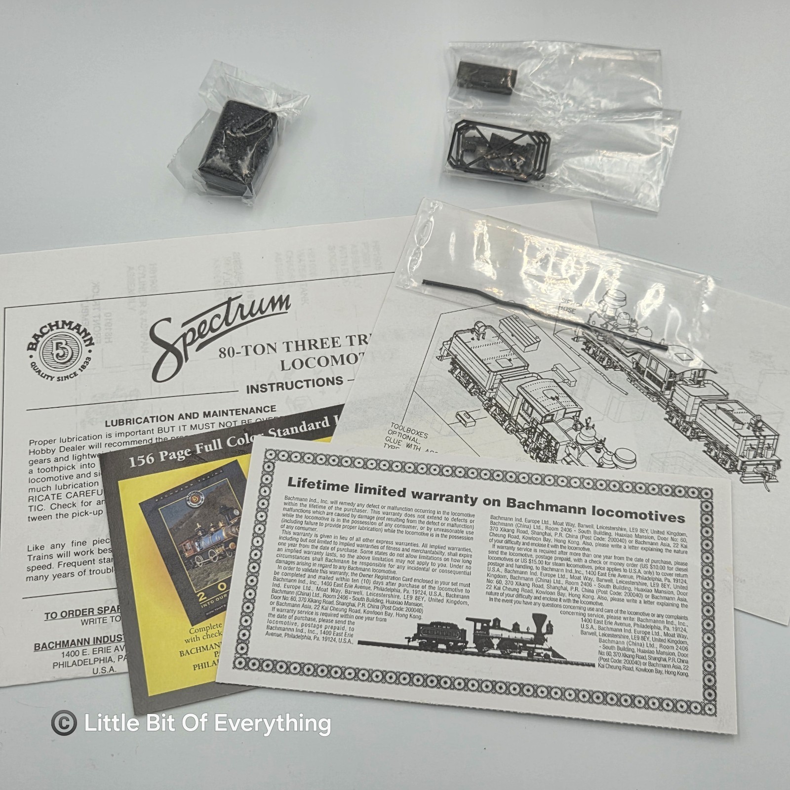 Bachmann Spectrum 80-Ton Three Truck Shay Locomotive Unlettered (Wood Cab) 81901