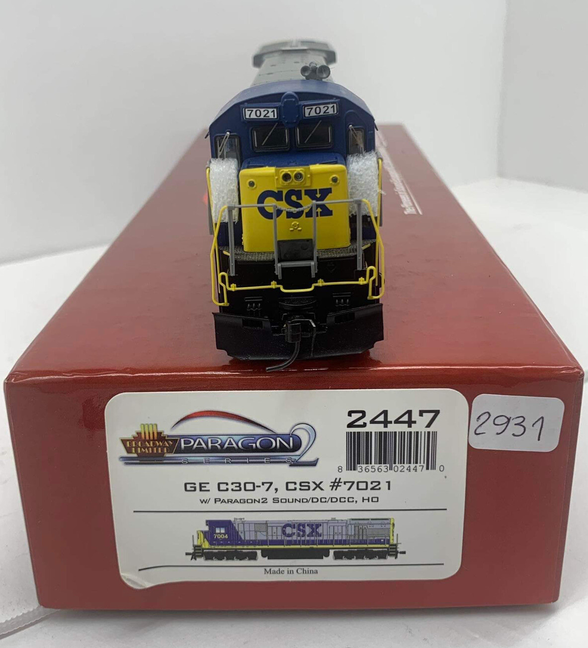 HO Broadway Limited Diesel Loco 2447 GE C30-7 W/SOUND/DC/DCC-PARAGON2 CSX 7021.