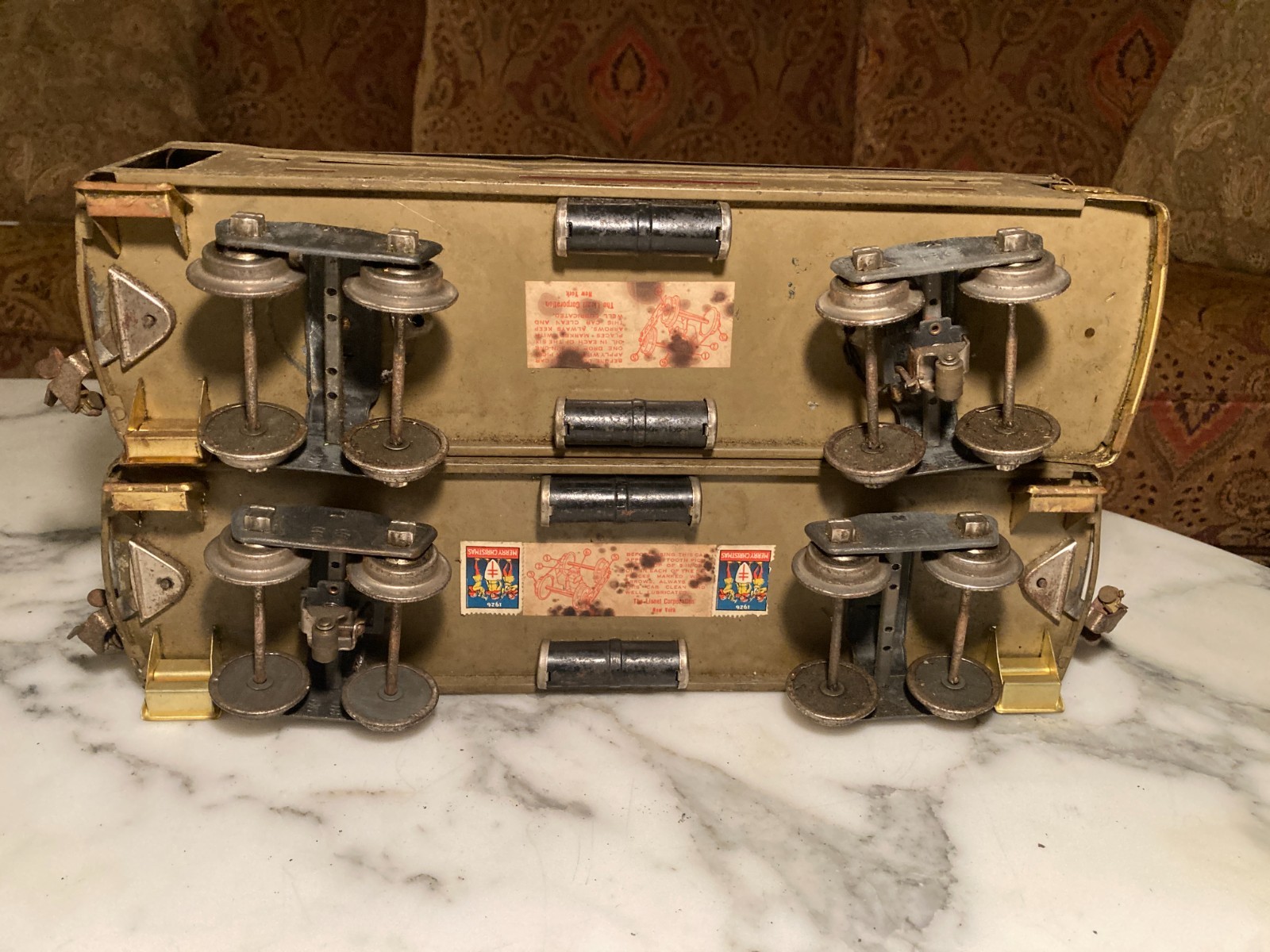 1920s Prewar Lionel 402E Dual Motor Engine with 309 & 312 Train Cars