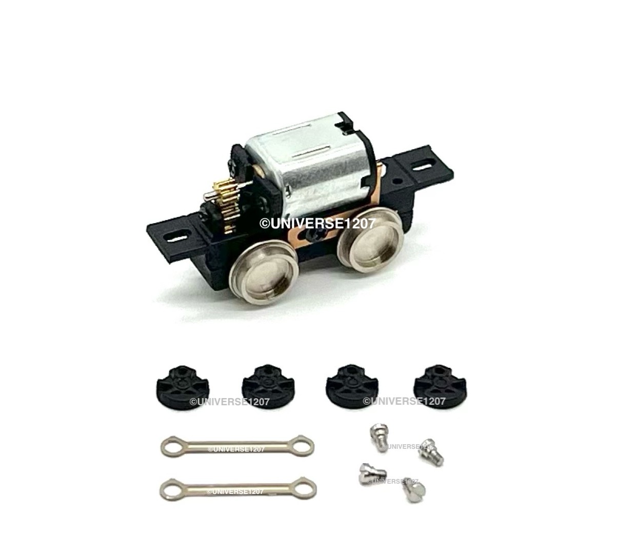 N/HOn30/HOe/009 Gauge 0-4-0 Rod-Driven Locomotive Power Drive Chassis 14mm/7mm