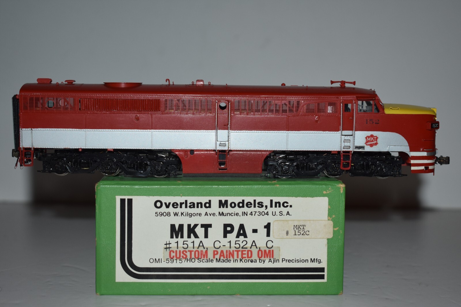 HO Scale Brass Overland Models MKT PA-1 Diesel Locomotive 152C Factory Painted