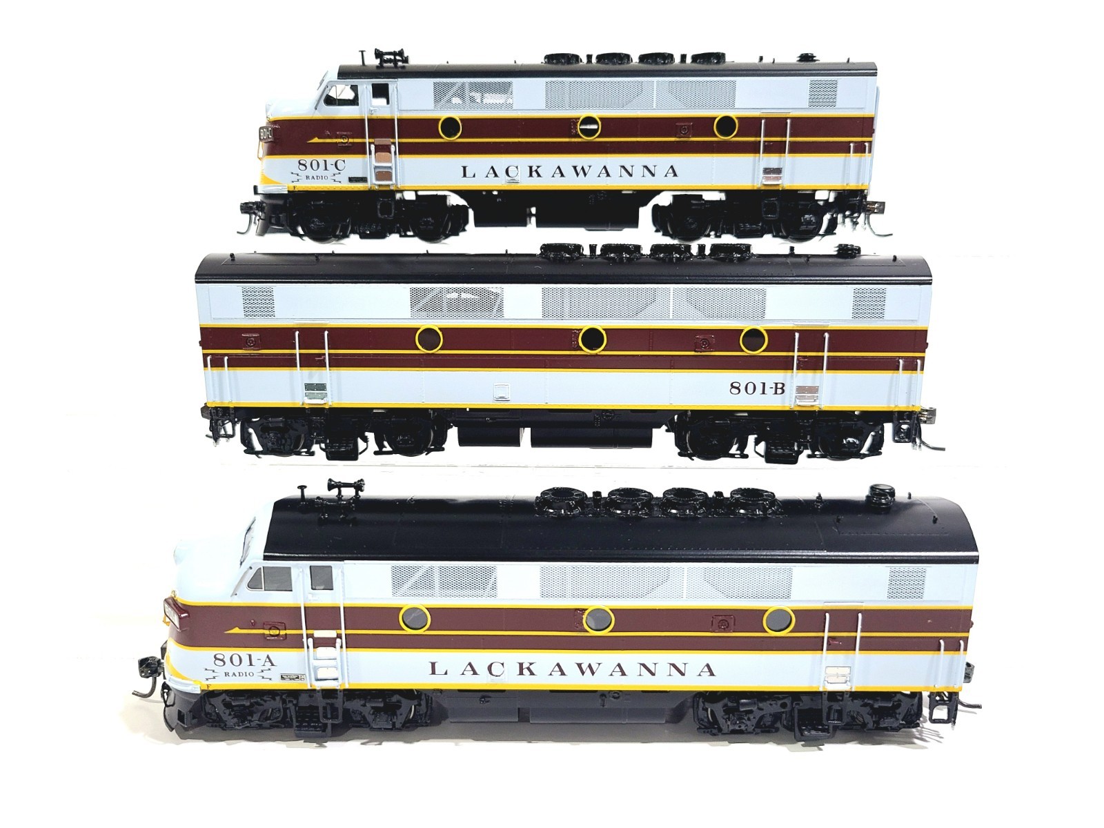 Division Point DL&W F7 A-B-A Set Lackawanna HO Brass Model #DP-2031 DCC