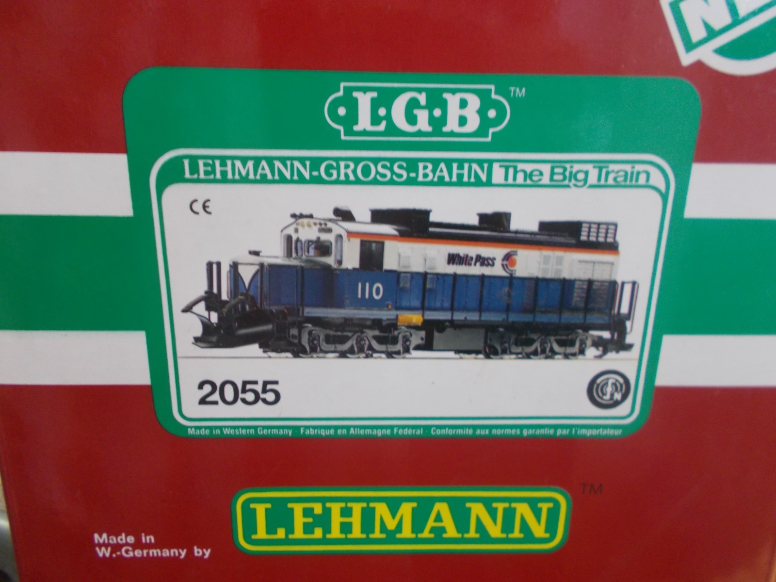 L G B # 2055 ~ WHITE PASS DIESEL LOCOMOTIVE # 110 ~ RUNS FINE ~ G SCALE