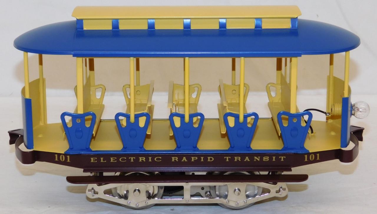 Lionel 6-13113 Standard Gauge Summer Trolley #101 & Trail Car #1100 Tinplate C-8