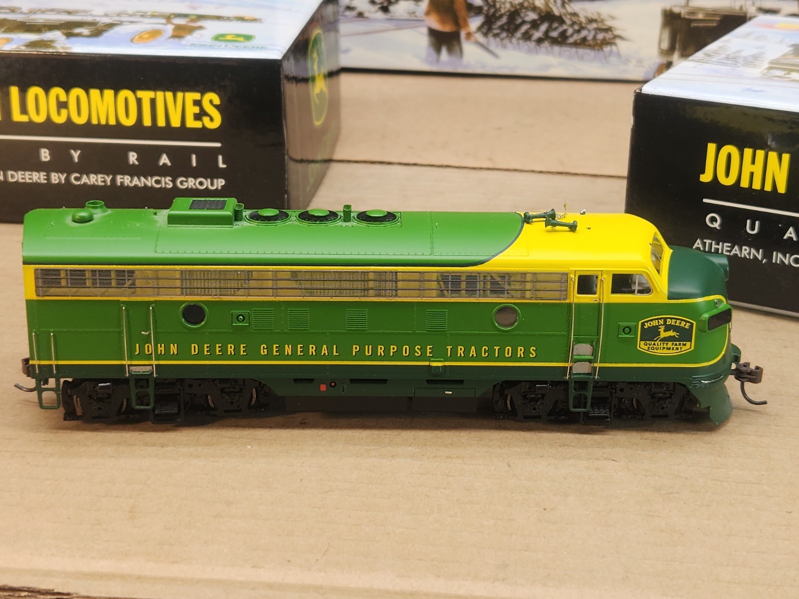 Athearn John Deere HO Precision Locomotive F series A Powered, B Non-powered