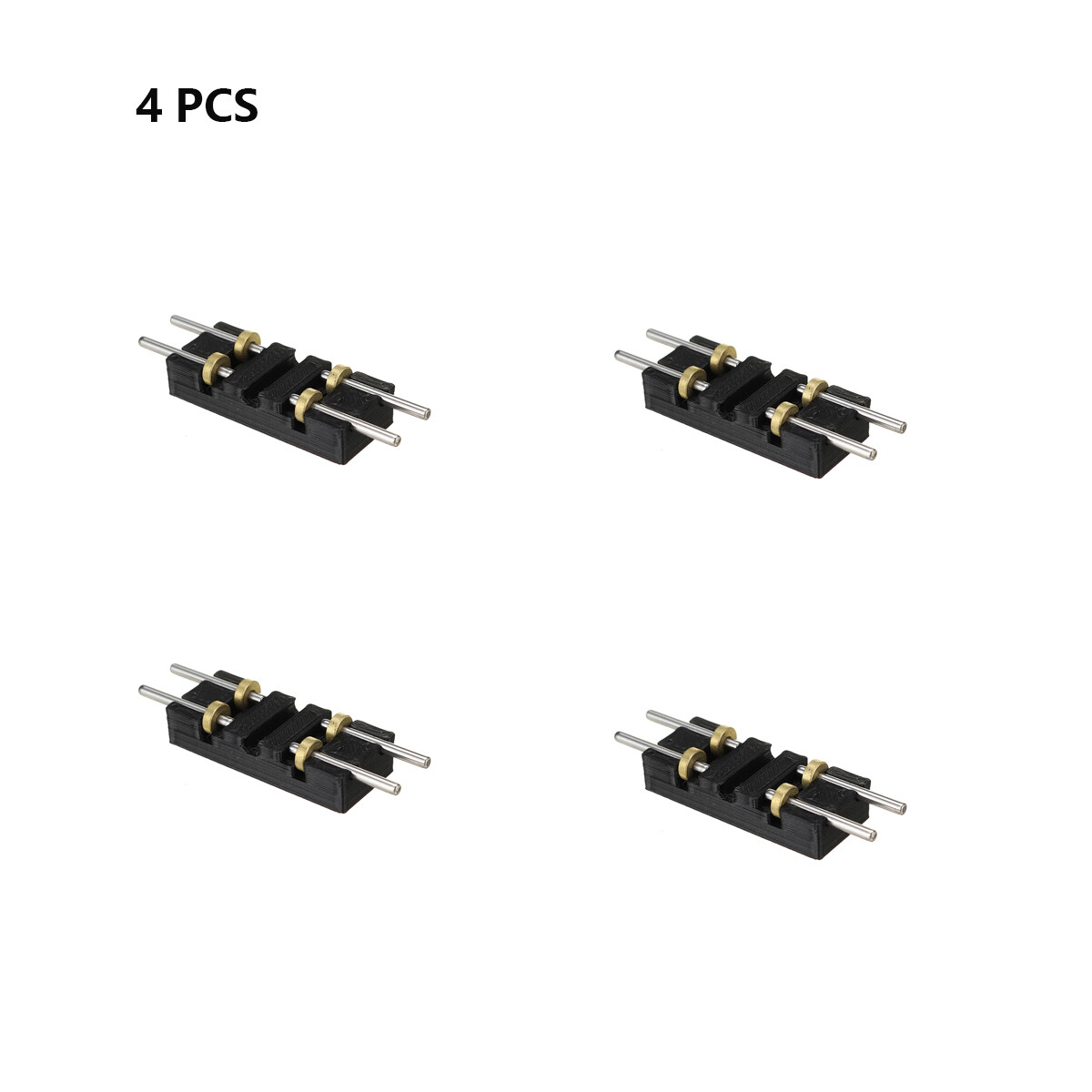8Pcs 1/87 Model Train Wheels Ho Scale Metal Treadmill Track One-axis Module