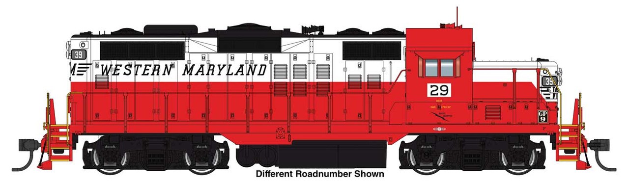 Walthers Proto ~ HO Scale ~ EMD GP9 ~ DC ~ Western Maryland WM #38 ~ 920-49738