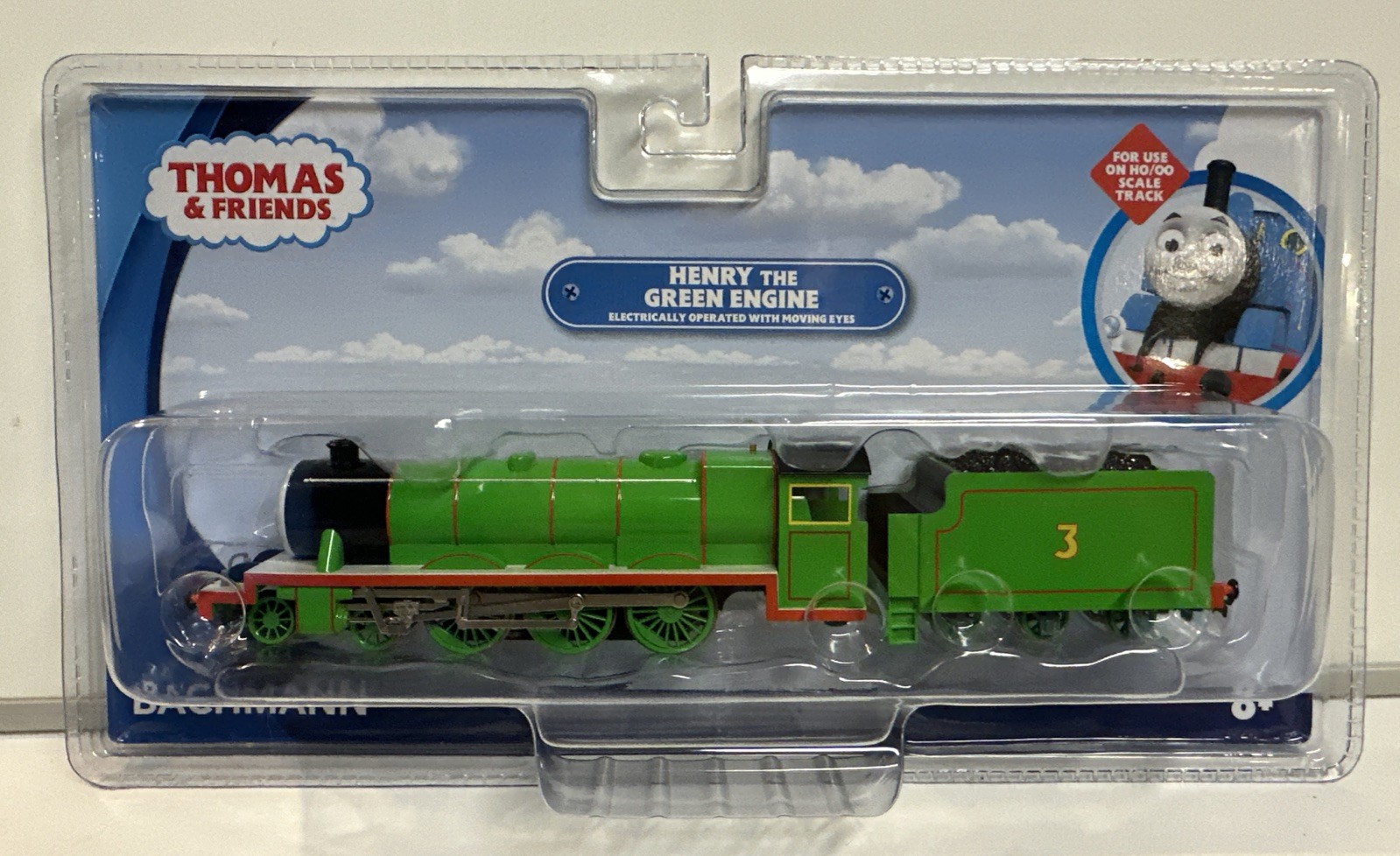 Bachmann HO Scale Thomas & Friends Henry Engine & Tender W/ Moving Eyes #58745