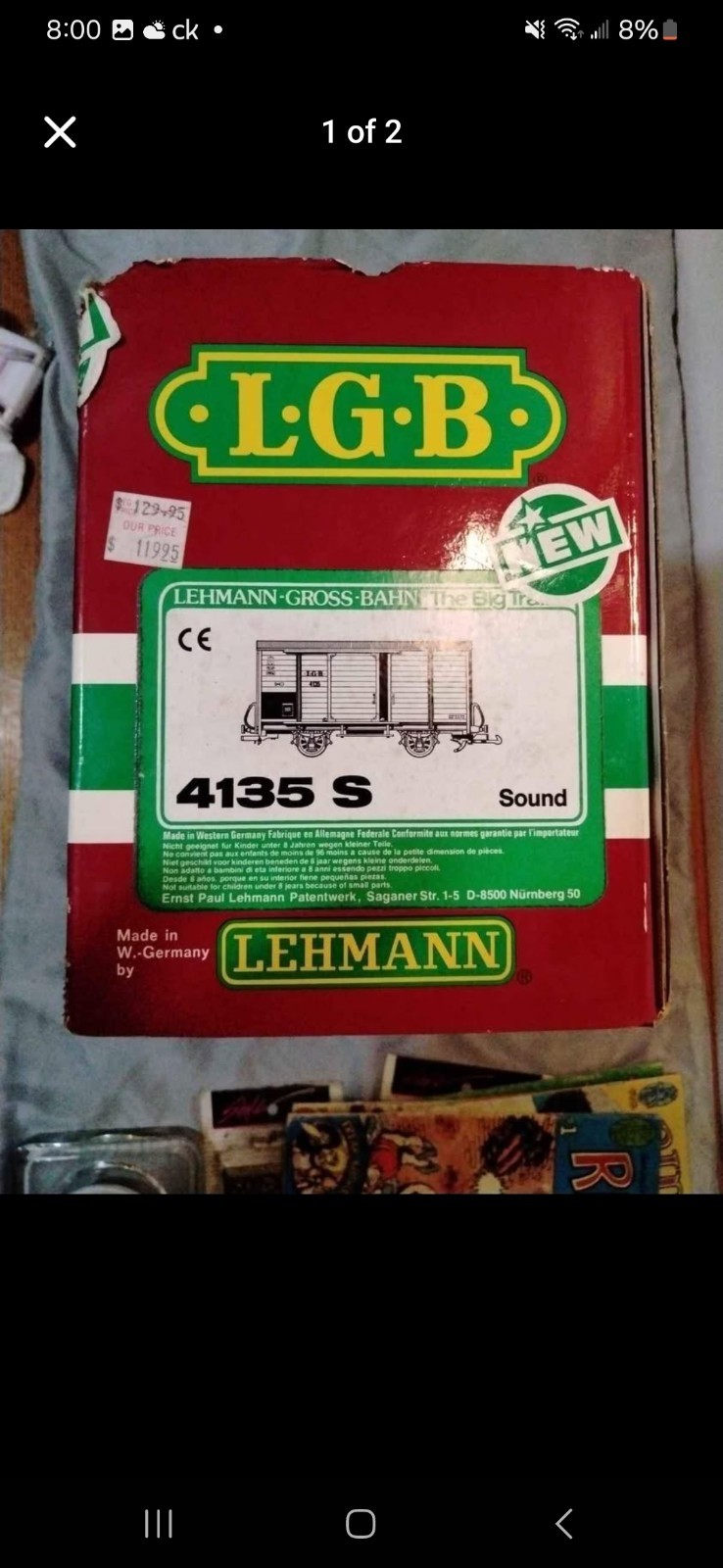 Lehmann LGB Train Car 4135 S With sound