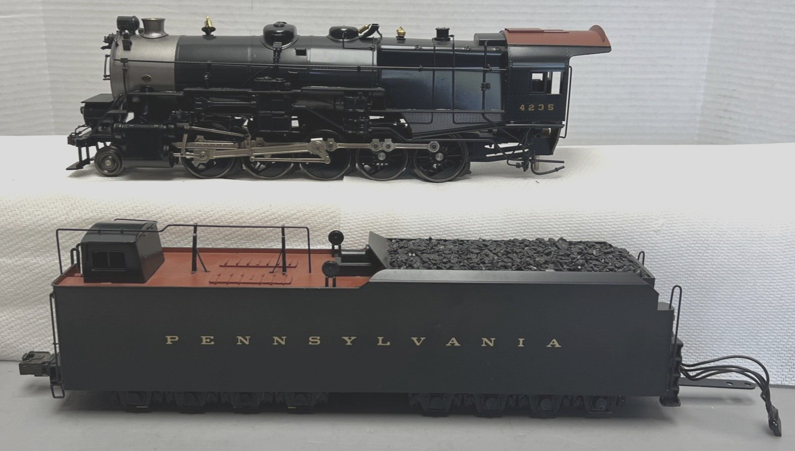 3RD RAIL SUNSET 4235 BRASS PENNSYLVANIA I-1 2-10-0 STEAM LOCO & LONG TENDER LNIB