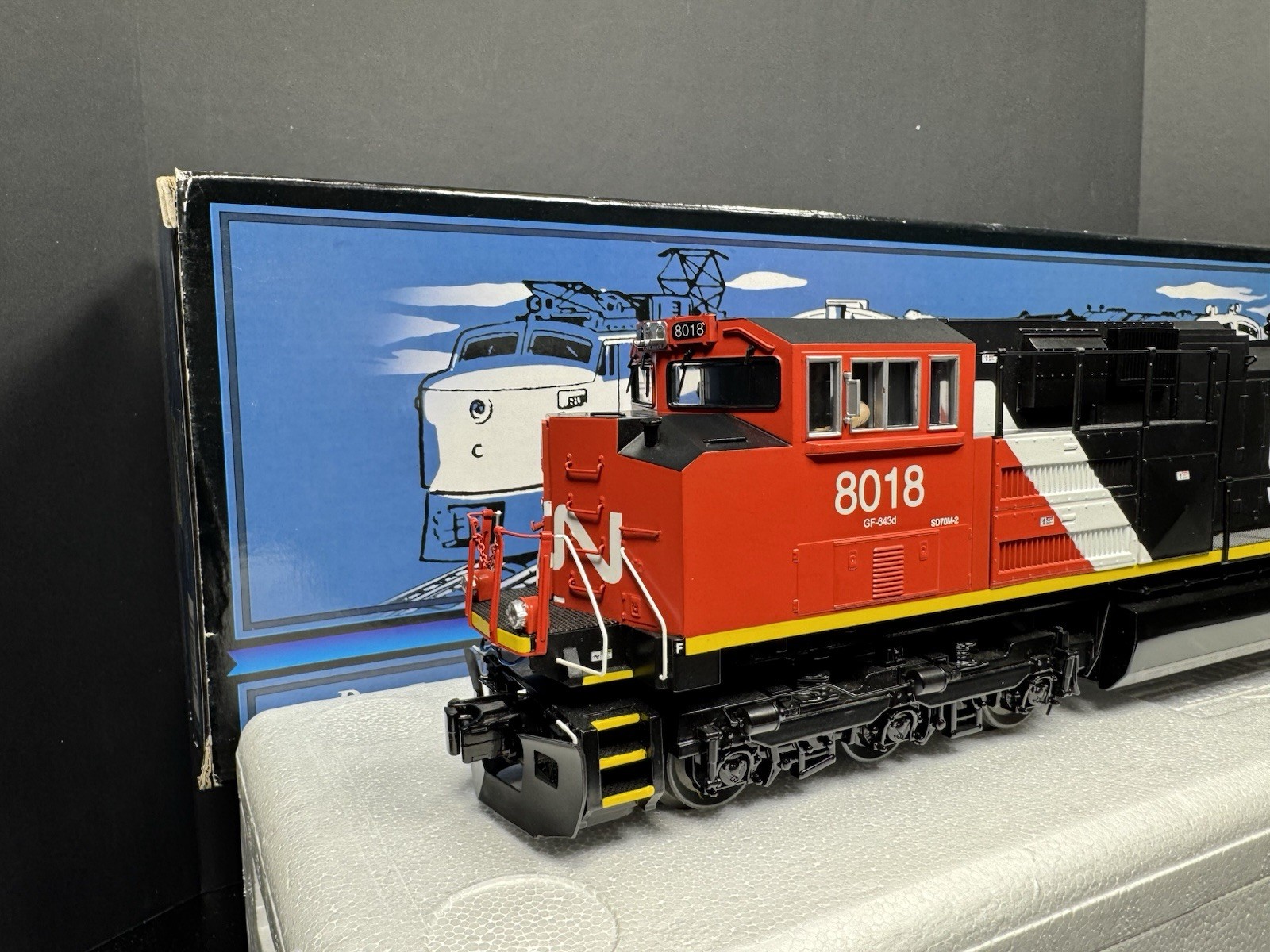 MTH 20-80006B Canadian National CN SD70-M diesel engine #8018 PS2 BCR LNIB