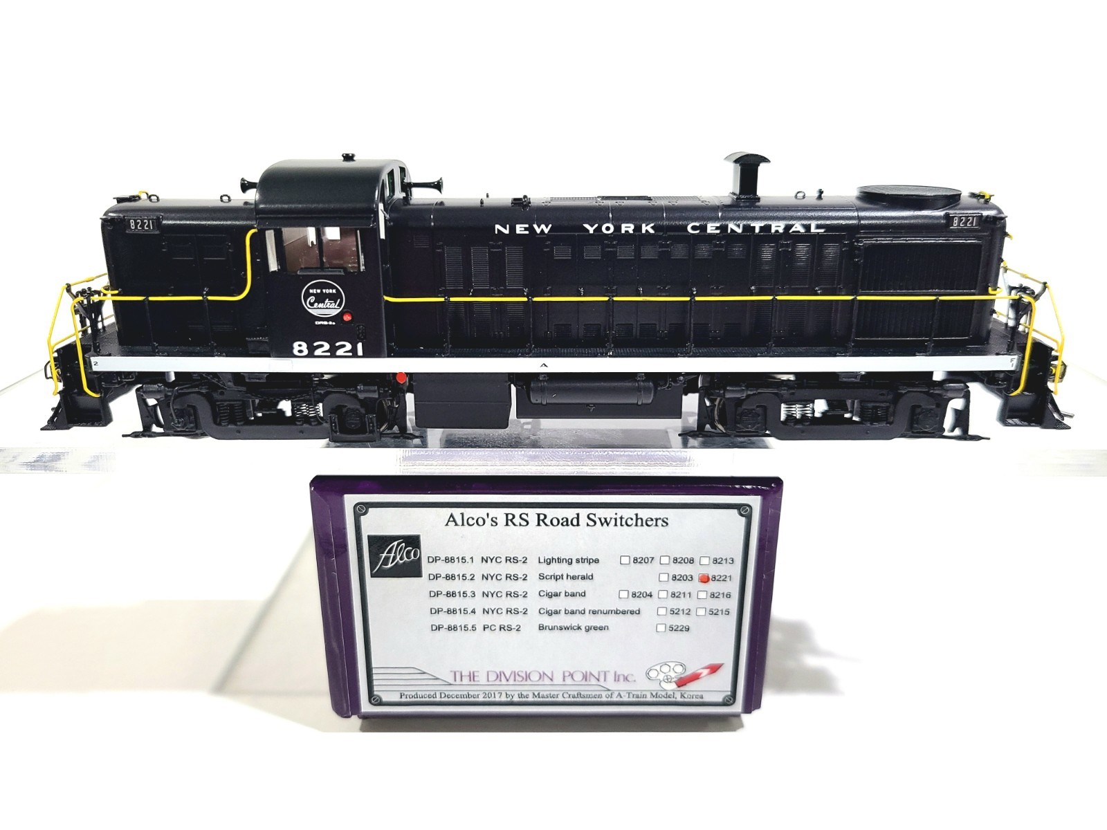 Division Point NYC Alco RS-2 New York Central #8221 HO Brass Model #DP-8815.2