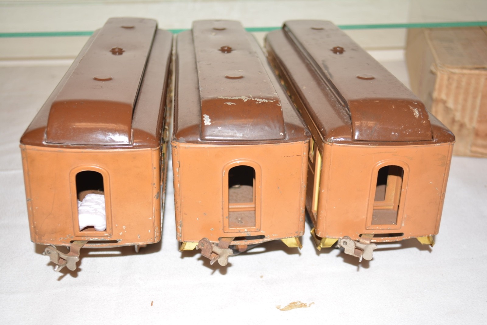 Lionel Prewar Standard Gauge, 309, 310, 312 Baby State Set Cars, Boxes, BCH
