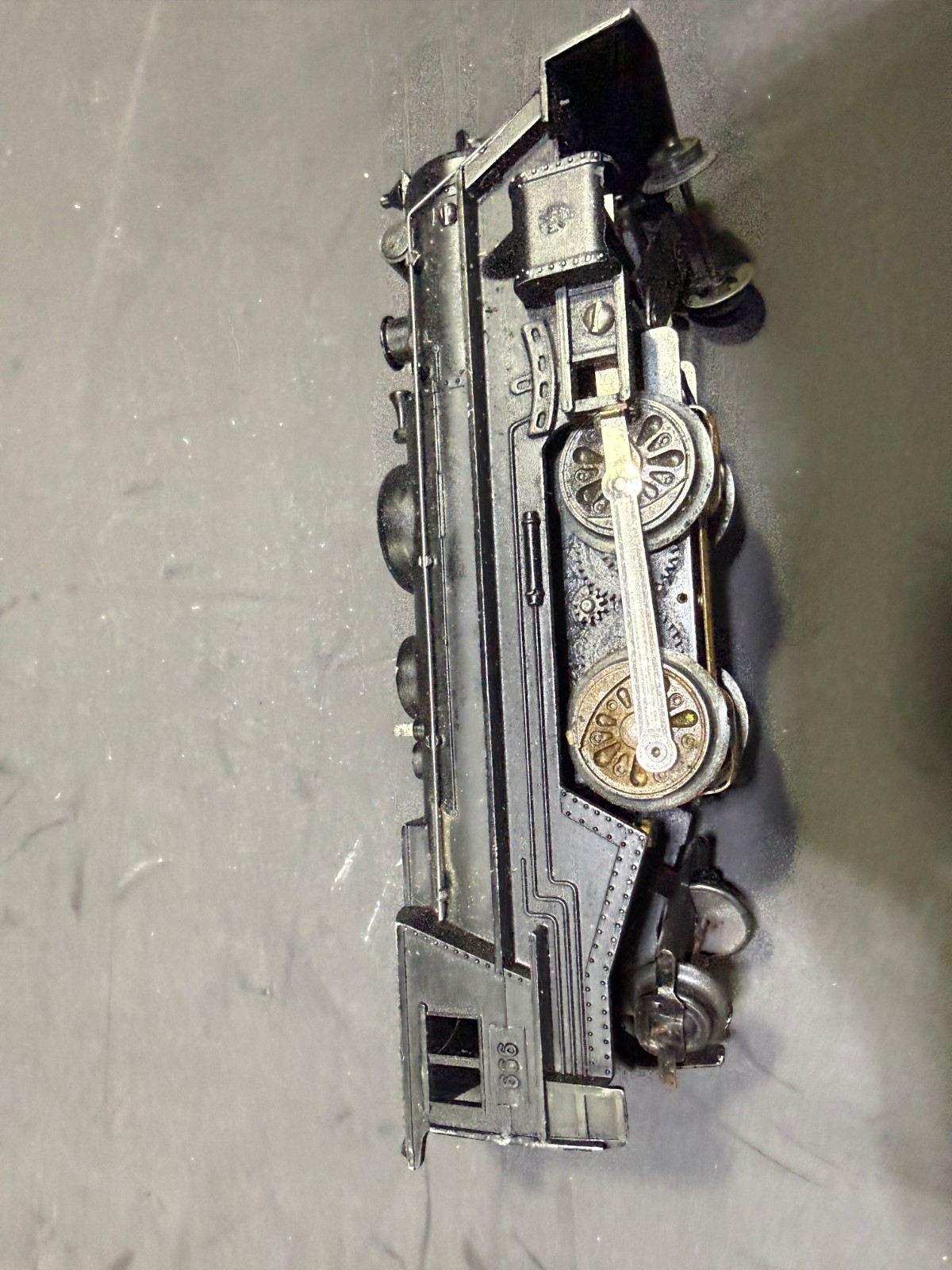 Vintage Marx 666 O Gauge Steam Locomotive Black Tinplate Train
