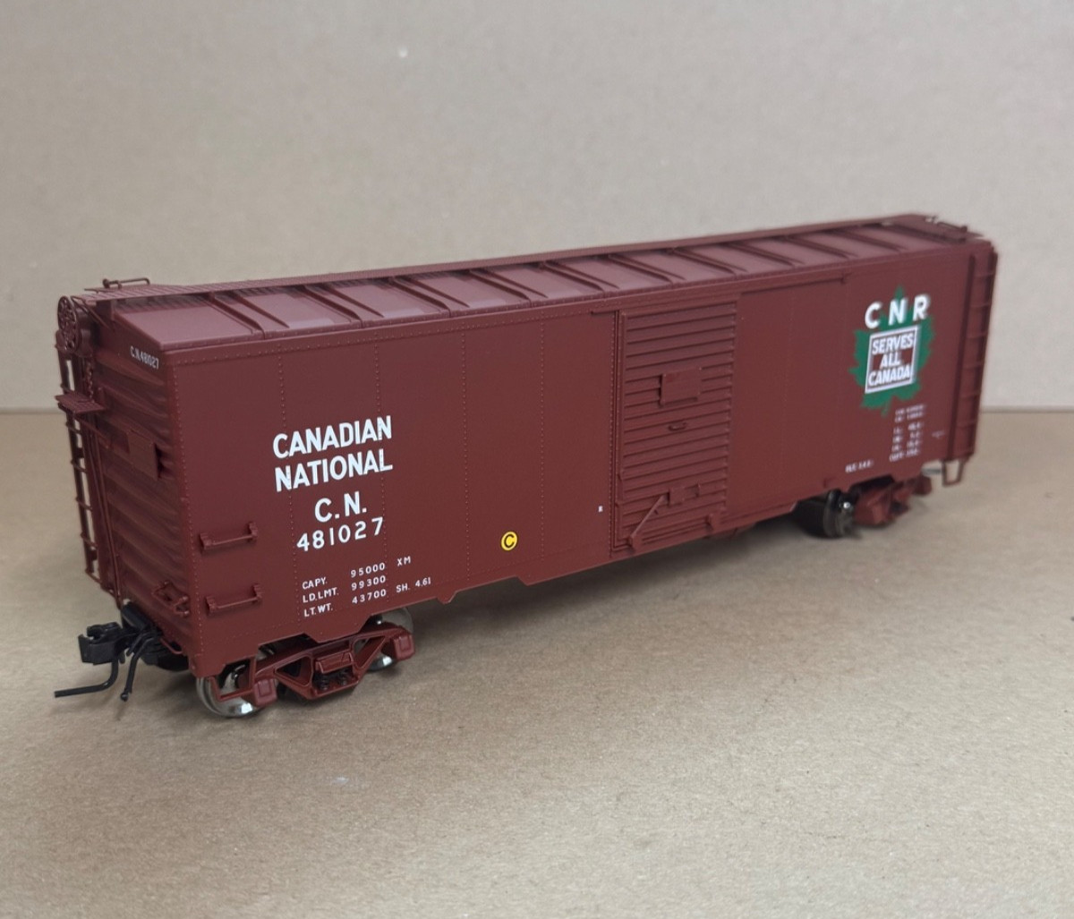 ATLAS O #1563-3, 1937 AAR 40’ Single Door Box Car-Canadian National #481027