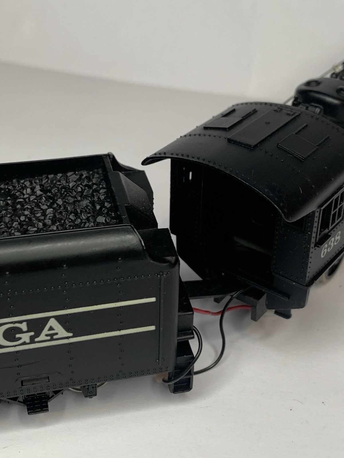 VTG Tyco 2-8-0 HO Scale Chattanooga #638 Steam Locomotive +Tender 1970s Untested