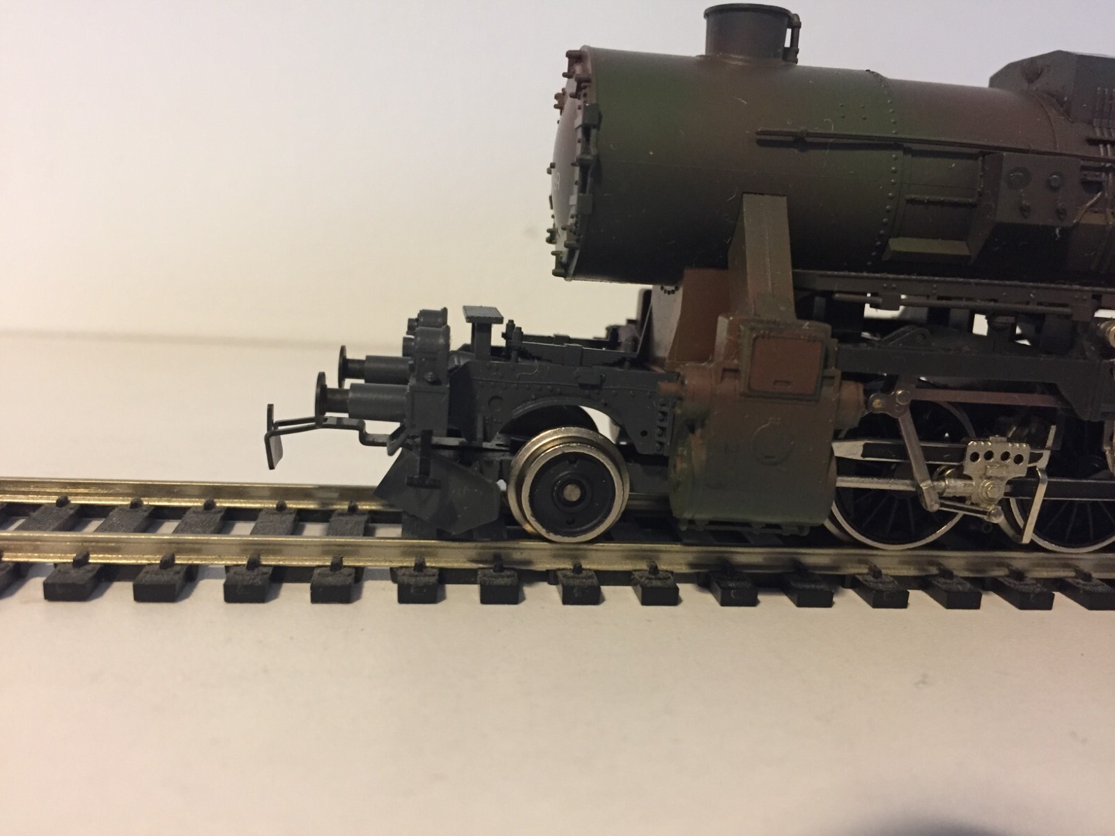 Liliput 852 Ensemble of Br52 2-10-0 in DRB Wehrmacht Camouflaged Epoch ii Livery