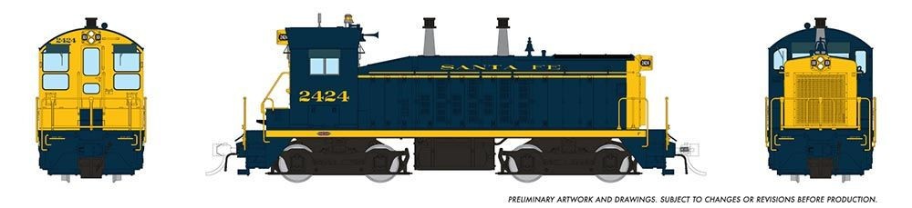 Rapido HO Scale ~ EMD SW9 ~ Santa Fe ATSF #2428 ~ DC/DCC Sound Version ~ 027563