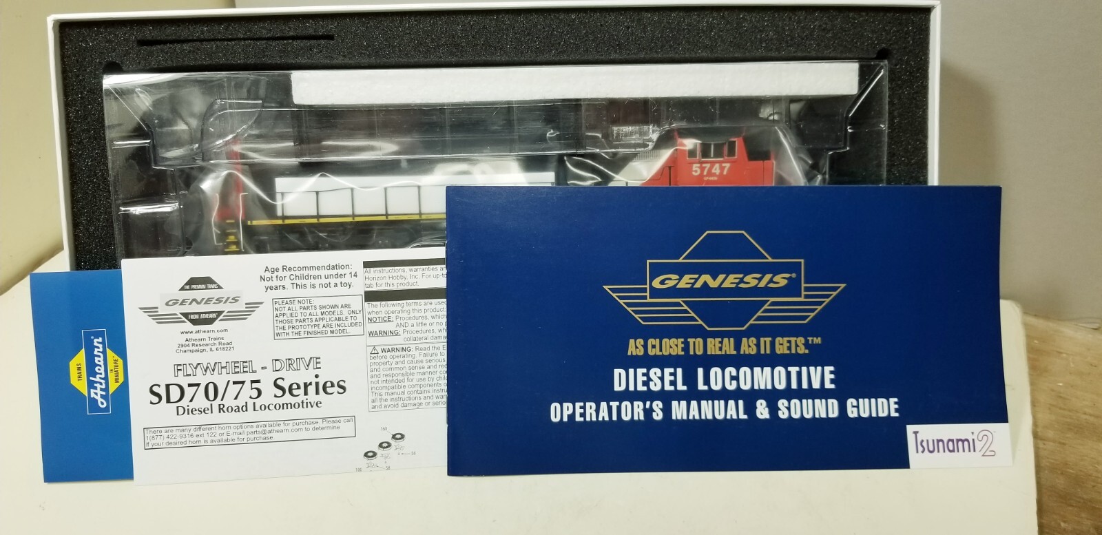 Canadian National RR SD75I #5747 Athearn Genesis G75824 Tsunami2 Sound DCC HO