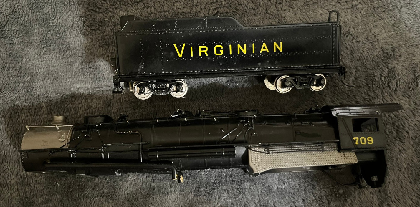 HO Brass Hybrid Virginian 2-8-8-2 Parts Lot with Box Oriental Limited