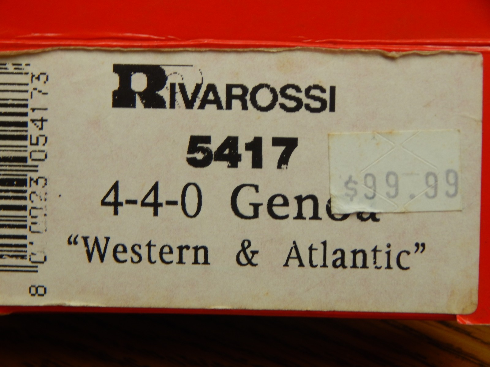 RIVAROSSI 5417 WESTERN & ATLANTIC 4-4-0 GENO LOCOMOTIVE TESTED & RUNS GREAT USED