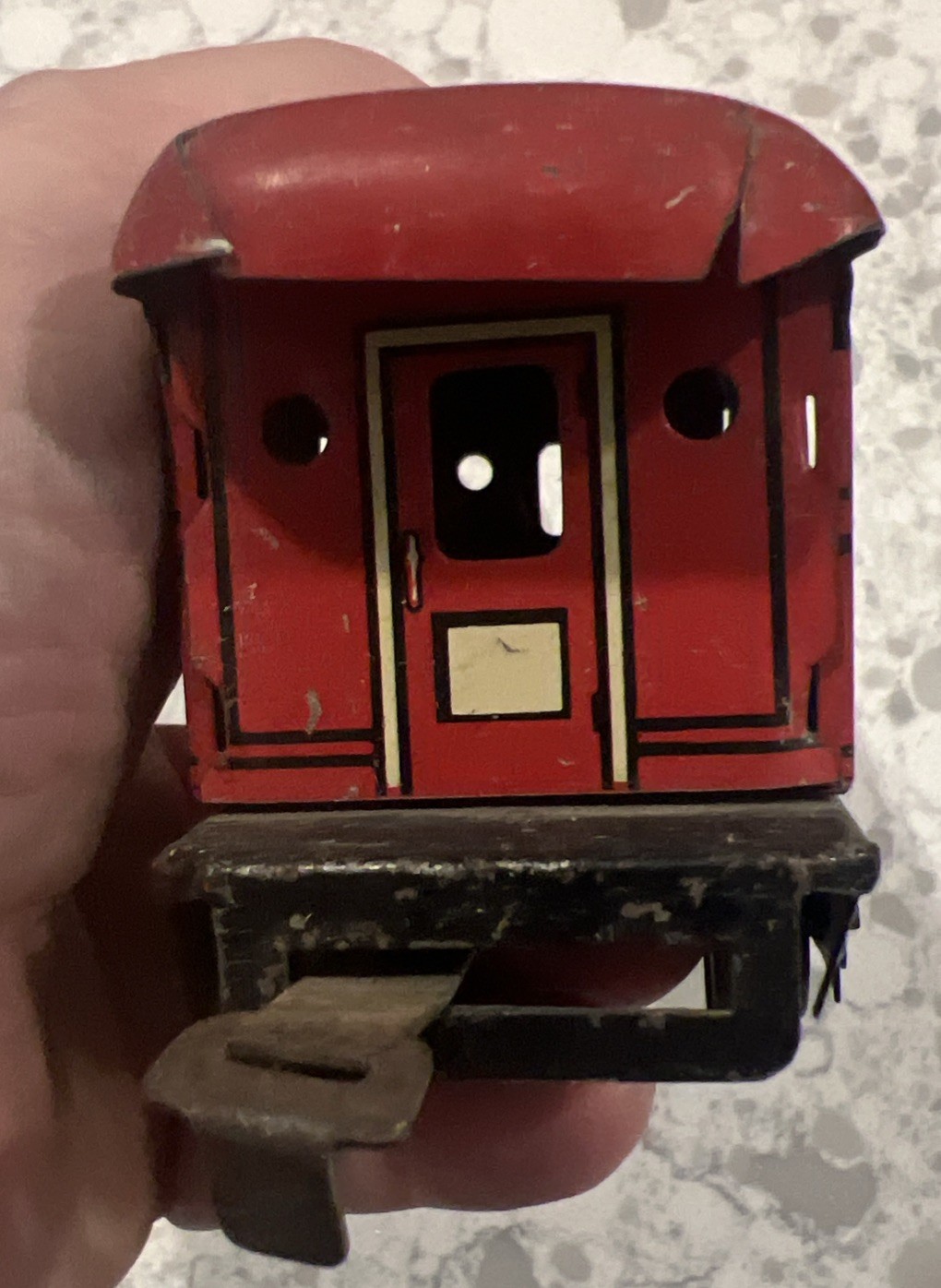 Vintage O GAUGE MARX 6 inch TIN LITHO Set of 3 TIN CARS. 1940’s