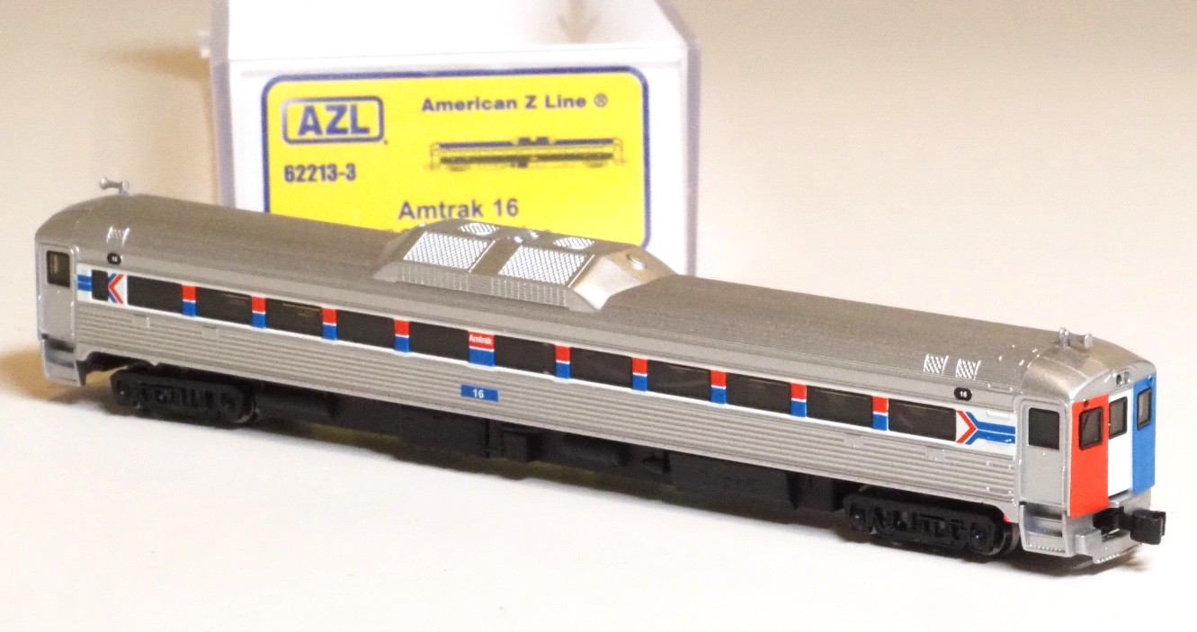 Z-track AZL Amtrak Budd Rail Diesel Car RDC #16 62213-3 Railbus Railcar, NEW