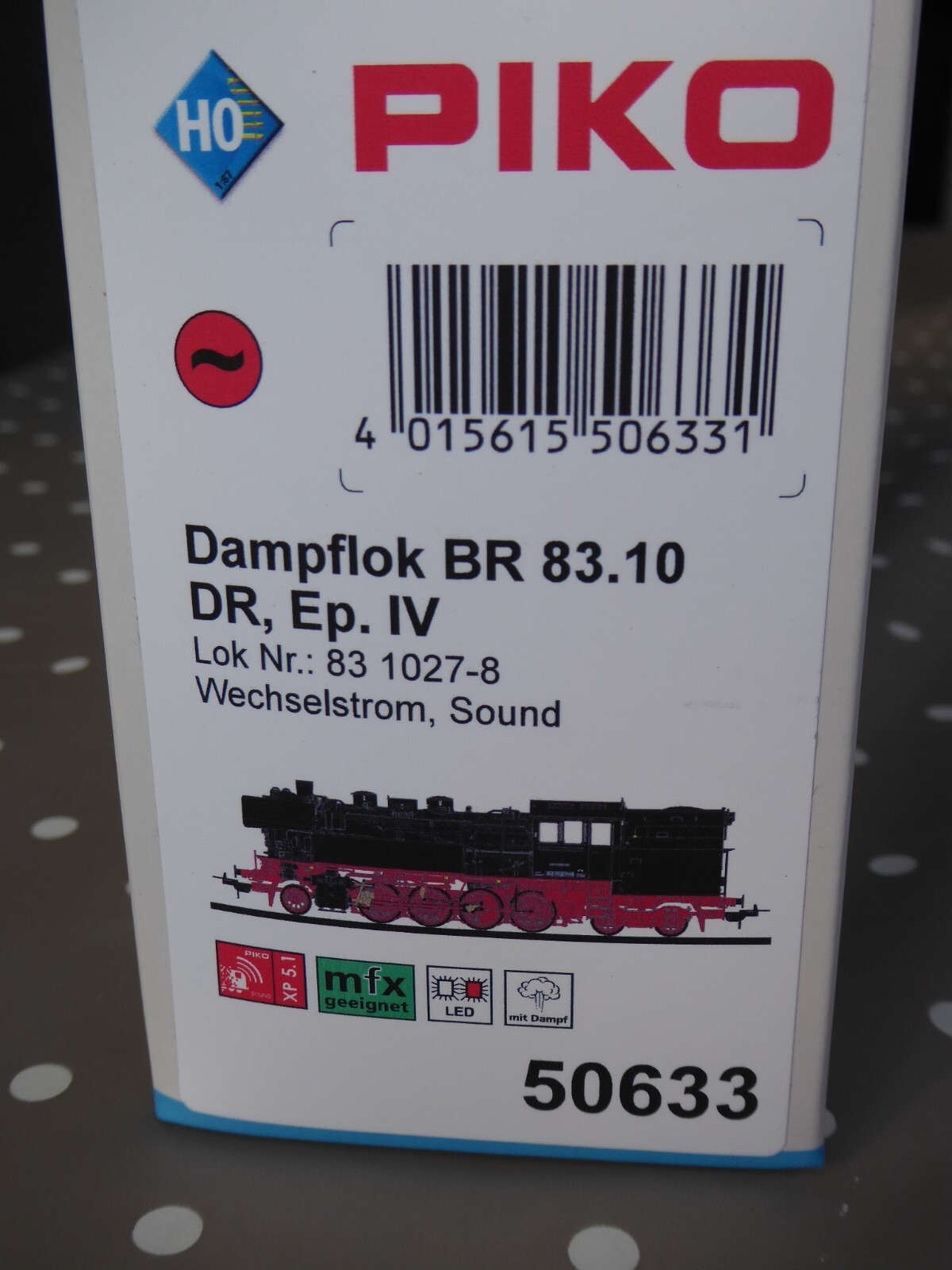 Märklin Ac Piko 50633 Sound Digital Neubau Tenderlok Br 83 1027-8 Dr Ep4 Neu Ovp