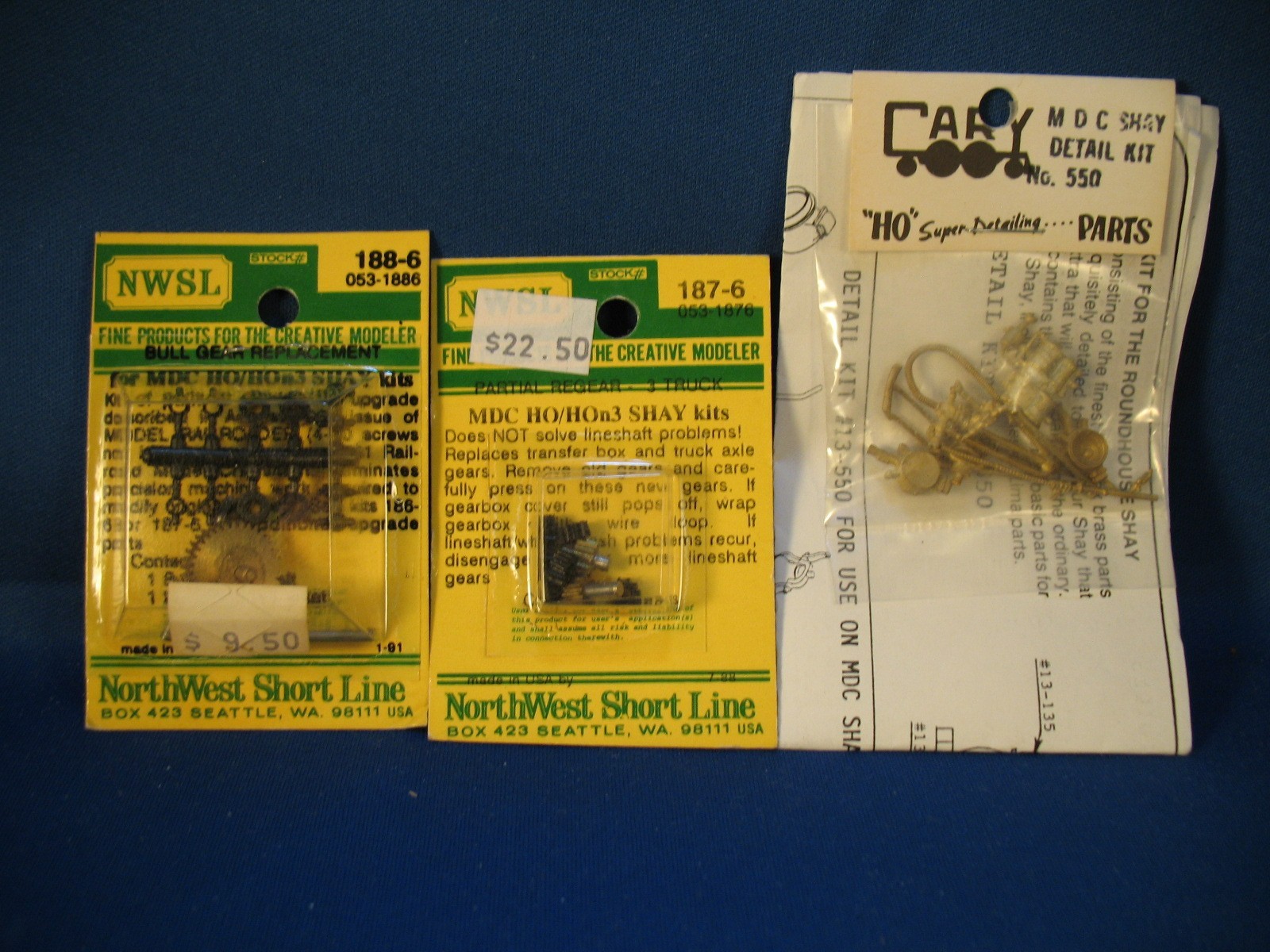 HOn3 ROUNDHOUSE MDC LIMA 3-TRUCK SHAY KIT, NIB, + Add’l detail parts