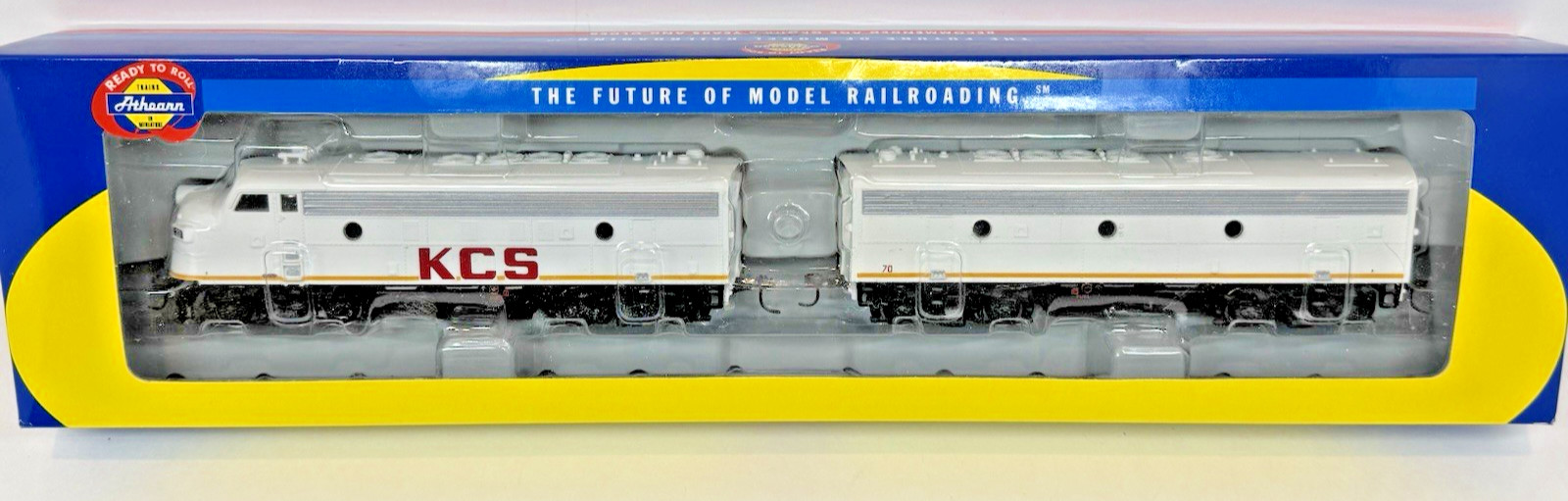 Athearn HO F7A-F7B #33 & #70 KCS Kansas City Southern MPN 80215-TESTED/VIDEO!