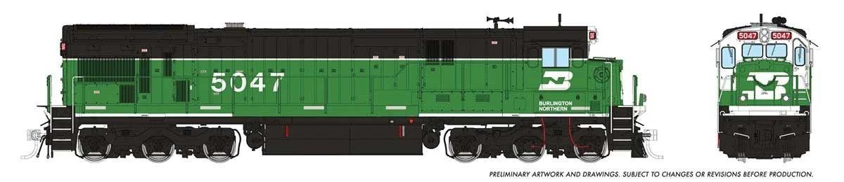 Rapido 42103 HO GE C36-7 – Standard DC Burlington Northern #5057
