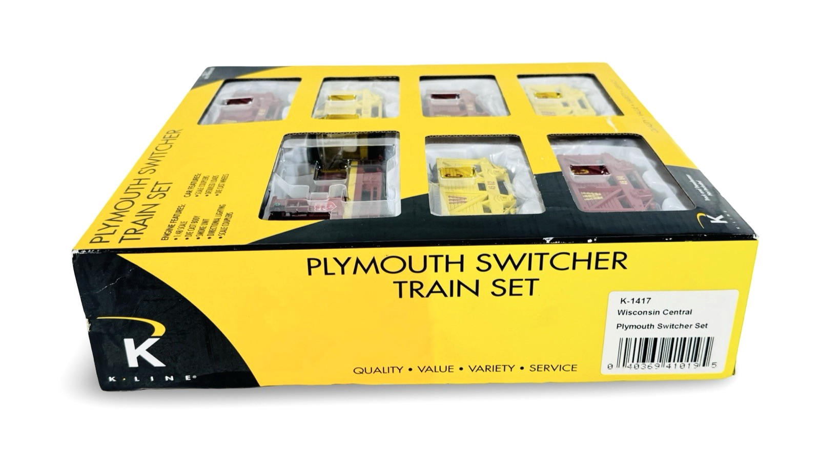 K-Line O-Scale WISCONSIN CENTRAL Plymouth Switcher Ore Car Train Set
