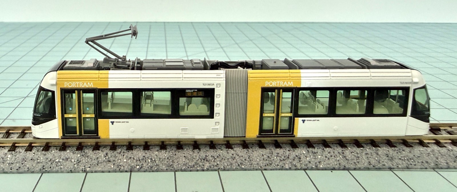 Kato 14-801-6 Toyama Light Rail Tram Portram TLR0603 (White and Yellow)