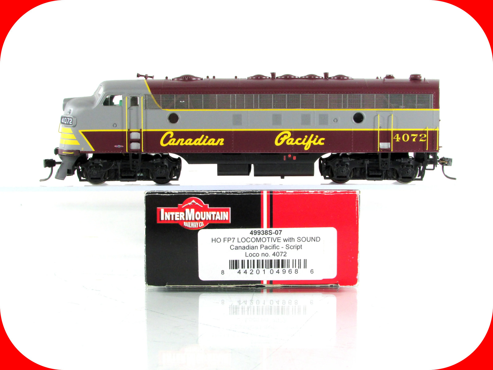HO Scale ***CANADIAN PACIFIC*** FP7 #4072 – Intermountain 49938S, QSI DCC Sound