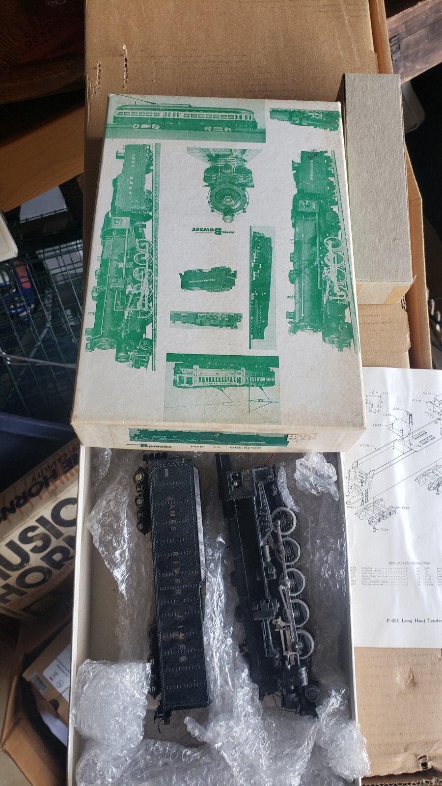 HO Bowser Pennsylvania PRR I-1 Decapod 2-10-0 JRL Steam Locomotive Train IN BOX